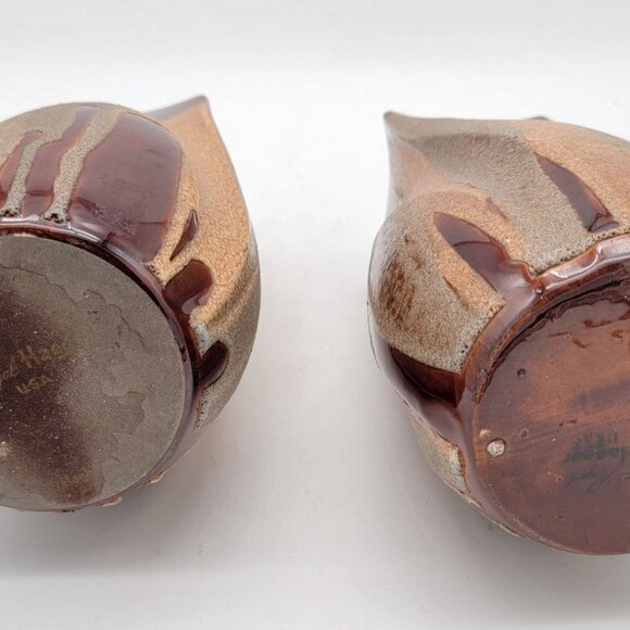 Pair of Royal Haeger Pottery Lava Drip Twist Vases - Picture 6 of 9